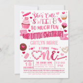 Ze is Cute, ze is zoet en zo leuk als uitnodiging (Voorkant)
