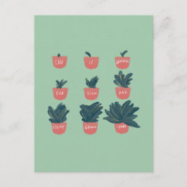 "Ze is dankbaar voor de trage en gestage groei" Briefkaart