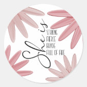 Ze is dapper ronde sticker (Voorkant)