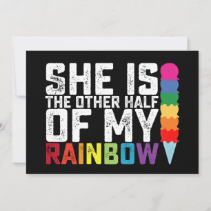 Ze is de andere helft van mijn regenboog lesbische kaart