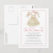 Ze is de Cherry On Top Baby shower Invitation Briefkaart (Voorkant / Achterkant)