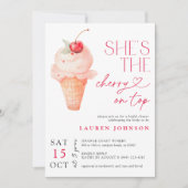 Ze is de Cherry on Top Ice Cream Bridal Kaart (Voorkant)