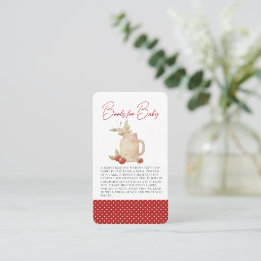 Ze is de Cherry op Top Baby shower Enclosure Kaart (Staand voorkant)