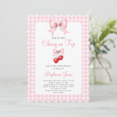Ze is de Cherry op Top Baby shower Girl Kaart (Staand voorkant)