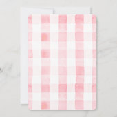 Ze is de Cherry op Top Ribbon Gingham Baby shower Kaart (Achterkant)