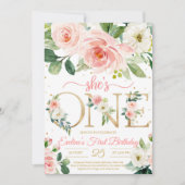 Ze is de eerste verjaardag van één bohemisch meisj kaart (Voorkant)