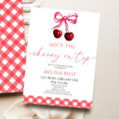 Ze is de kers op de bovenste boeg kersen Baby show Kaart