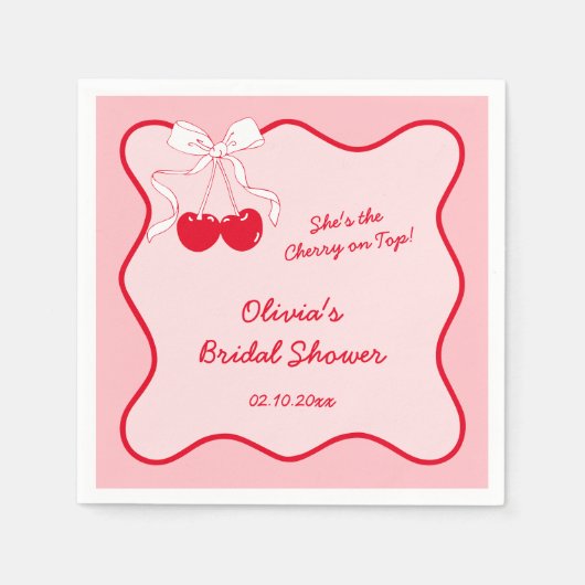 Ze is de kers op de taart servet (Voorkant)