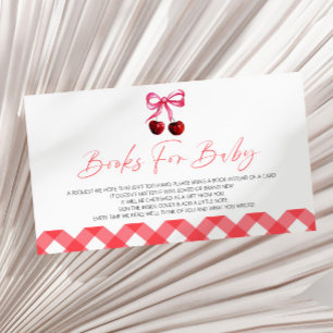 Ze is de kers op de top Baby shower boeken voor Ba Informatiekaartje