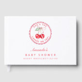 Ze is de kers op de top Baby shower gastenboek (Voorkant)