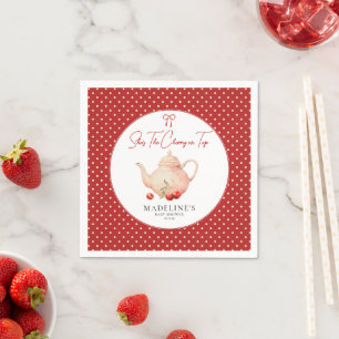 Ze is de kers op de top Baby shower papier servet