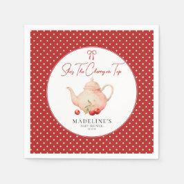 Ze is de kers op de top Baby shower papier servet