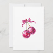 Ze is de kers op de top bruids douche uitnodiging (Achterkant)