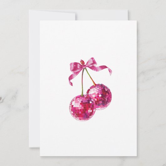 Ze is de kers op de top bruids douche uitnodiging (Achterkant)