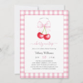 Ze is de kers op de top grillige boog Baby shower Kaart (Voorkant)