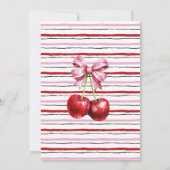 Ze is de kers op de top roze coquette Baby shower Kaart (Achterkant)