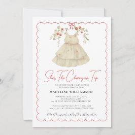 Ze is de kers op de top Waterverf Baby shower Kaart