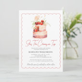 Ze is de kers op de top Waterverf Baby shower Kaart (Staand voorkant)