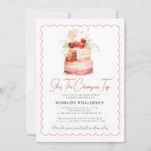 Ze is de kers op de top Waterverf Baby shower