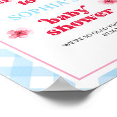 Ze is de kers op de top, welkom Baby shower Poster (Hoek)