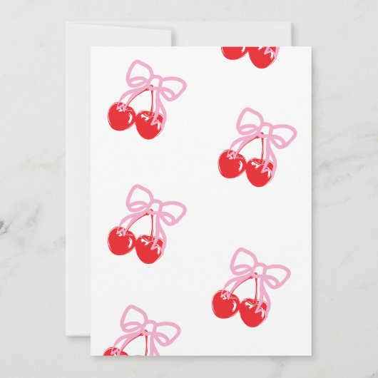 Ze is de kers op het baby shower kaart (Achterkant)