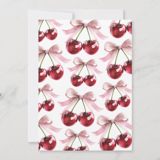 Ze is de kers op het Baby shower Kaart (Achterkant)