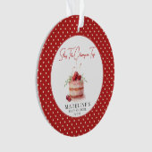 Ze is de kers op het Baby shower Ornament (voorkant)