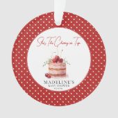 Ze is de kers op het Baby shower Ornament (voorkant)