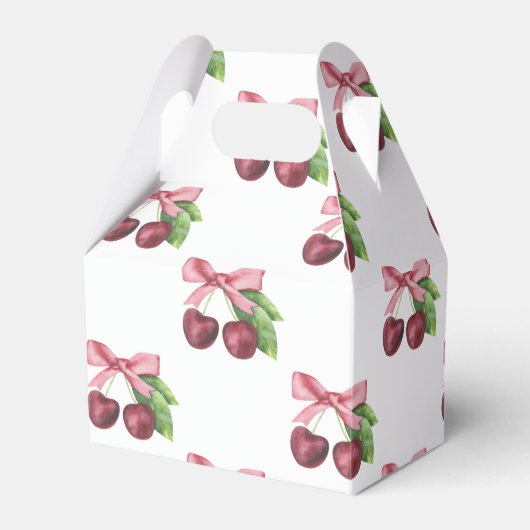 Ze is de kers op het bovenste baby shower bedankdoosjes (Voorkant Zijde)