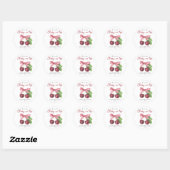 Ze is de kers op het bovenste baby shower ronde sticker (Vel)