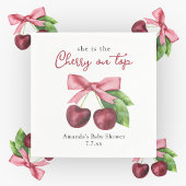 Ze is de kers op het bovenste baby shower servet