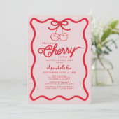 Ze is de kers op het bovenste handgetekende Baby s Kaart (Staand voorkant)