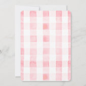 Ze is de kers op het roze gingham-Vrijgezellenfees Kaart (Achterkant)