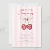 Ze is de kers op het roze Vrijgezellenfeest Kaart (Voorkant)