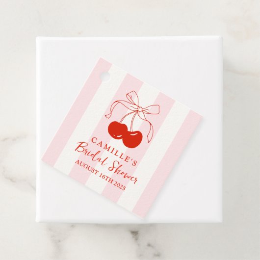 Ze is de kers op het Vrijgezellenfeest Bedankjes Labels (In situ)