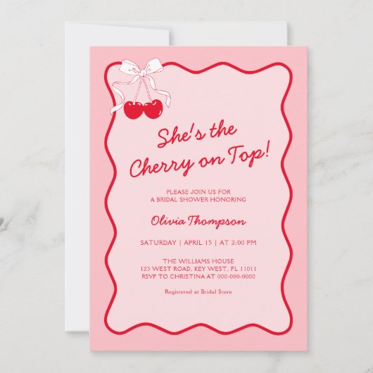 Ze is de kers op het Vrijgezellenfeest Kaart (Voorkant)