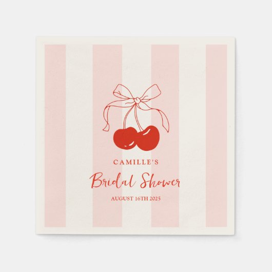 Ze is de kers op het Vrijgezellenfeest Servet (Voorkant)