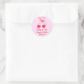 Ze is de kers op top coquette meisje Baby shower Ronde Sticker (Tas)