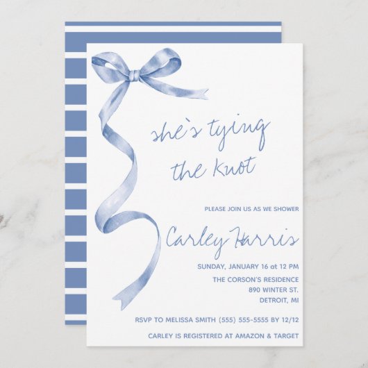 Ze is de knoop aan het doorhakken! Modern Vrijgeze Kaart (Voorkant / Achterkant)