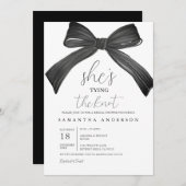 Ze is de Knoop Bruidsdouche uitnodiging aan het bi (Voorkant / Achterkant)