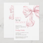 Ze is de Knoop Bruidsdouche uitnodiging aan het bi (Voorkant / Achterkant)