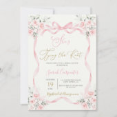 Ze is de Knoop Bruidsdouche uitnodiging aan het bi (Voorkant)