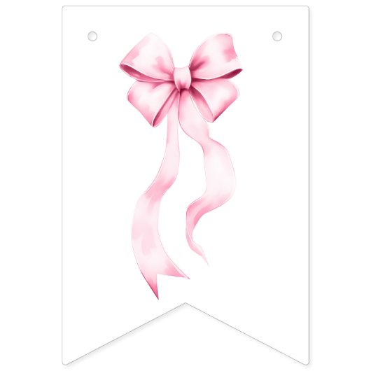 Ze is de knoop roze lint Vrijgezellenfeest Vlaggetjes (Eerste vlag)