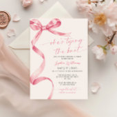 Ze is de knoop roze strik Vrijgezellenfeest Kaart