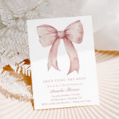 Ze is de knoop roze strik Vrijgezellenfeest Kaart