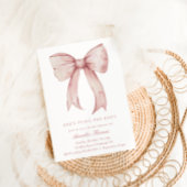 Ze is de knoop roze strik Vrijgezellenfeest Kaart