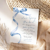 Ze is de Knot Blue Bow Vrijgezellenfeest aan het b Kaart