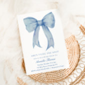 Ze is de Knot Blue Bow Vrijgezellenfeest aan het b Kaart