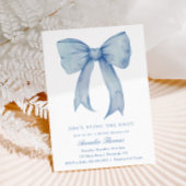 Ze is de Knot Blue Bow Vrijgezellenfeest aan het b Kaart