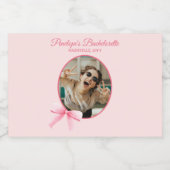 Ze is de Knot Coquette Bachelorette Party aan het  Sparkling Wijnetiket (Enkel label)